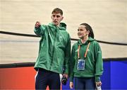 5 March 2025; Cathal Doyle of Ireland, left, and teammate Phil Healy during a training session at the Omnisport Apeldoorn in Apeldoorn, Netherlands, ahead of the European Athletics Indoor Championships 2025. Photo by Sam Barnes/Sportsfile