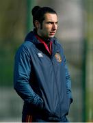 4 March 2025; St Fintan's High School head coach Marc Kaveh before the Bank of Ireland Leinster Schools Senior Cup semi-final match between St Fintan's High School and Terenure College at Energia Park in Dublin. Photo by Shauna Clinton/Sportsfile