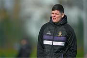 4 March 2025; Terenure College head coach Sean Skehan before the Bank of Ireland Leinster Schools Senior Cup semi-final match between St Fintan's High School and Terenure College at Energia Park in Dublin. Photo by Shauna Clinton/Sportsfile