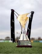 8 March 2025; A detailed view of the SSE Airtricity Women's Premier Division trophy before the SSE Airtricity Women's Premier Division match between Athlone Town and Wexford at Athlone Town Stadium in Westmeath. Photo by Thomas Flinkow/Sportsfile *