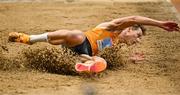 8 March 2025; Max Heß of Germany competes in the men's triple jump during day three of the European Athletics Indoor Championships 2025 at the Omnisport Apeldoorn in Apeldoorn, Netherlands. Photo by Sam Barnes/Sportsfile