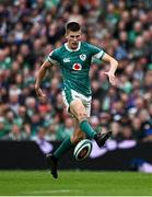 8 March 2025; Sam Prendergast of Ireland during the Guinness Six Nations Rugby Championship match between Ireland and France at the Aviva Stadium in Dublin. Photo by Seb Daly/Sportsfile