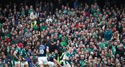 8 March 2025; Supporters look on during the Guinness Six Nations Rugby Championship match between Ireland and France at the Aviva Stadium in Dublin. Photo by Brendan Moran/Sportsfile Photo by Brendan Moran/Sportsfile