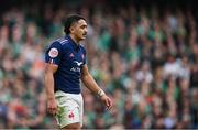 8 March 2025; Yoram Moefana of France during the Guinness Six Nations Rugby Championship match between Ireland and France at the Aviva Stadium in Dublin. Photo by Seb Daly/Sportsfile