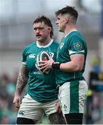 8 March 2025; Andrew Porter, left, and Dan Sheehan of Ireland during the Guinness Six Nations Rugby Championship match between Ireland and France at the Aviva Stadium in Dublin. Photo by Brendan Moran/Sportsfile Photo by Brendan Moran/Sportsfile