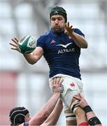 8 March 2025; François Cros of France during the Guinness Six Nations Rugby Championship match between Ireland and France at the Aviva Stadium in Dublin. Photo by Brendan Moran/Sportsfile Photo by Brendan Moran/Sportsfile