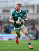 8 March 2025; Jamie Osborne of Ireland during the Guinness Six Nations Rugby Championship match between Ireland and France at the Aviva Stadium in Dublin. Photo by Brendan Moran/Sportsfile Photo by Brendan Moran/Sportsfile