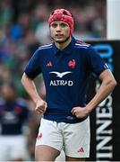 8 March 2025; Louis Bielle-Biarrey of France during the Guinness Six Nations Rugby Championship match between Ireland and France at the Aviva Stadium in Dublin. Photo by Brendan Moran/Sportsfile Photo by Brendan Moran/Sportsfile