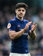 8 March 2025; Romain Ntamack of France after the Guinness Six Nations Rugby Championship match between Ireland and France at the Aviva Stadium in Dublin. Photo by Brendan Moran/Sportsfile