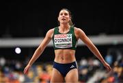 9 March 2025; Kate O'Connor of Ireland competes in the high jump event of the women's pentathlon during day four of the European Athletics Indoor Championships 2025 at the Omnisport Apeldoorn in Apeldoorn, Netherlands. Photo by Sam Barnes/Sportsfile