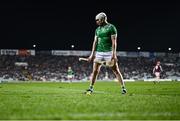 8 March 2025; Aaron Gillane of Limerick prepares to take a free during the Allianz Hurling League Division 1A match between Limerick and Galway at TUS Gaelic Grounds in Limerick. Photo by Piaras Ó Mídheach/Sportsfile