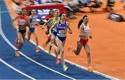 9 March 2025; Clara Liberman of France competes in the women's 800m final on day four of the European Athletics Indoor Championships 2025 at the Omnisport Apeldoorn in Apeldoorn, Netherlands. Photo by Sam Barnes/Sportsfile