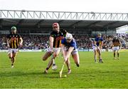 9 March 2025; Michael Breen of Tipperary in action against Fionán Mackessy of Kilkenny during the Allianz Hurling League Division 1A match between Kilkenny and Tipperary at UPMC Nowlan Park in Kilkenny. Photo by Stephen McCarthy/Sportsfile