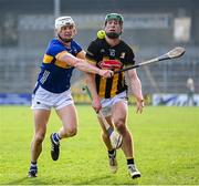 9 March 2025; Martin Keoghan of Kilkenny in action against Bryan O’Mara of Tipperary during the Allianz Hurling League Division 1A match between Kilkenny and Tipperary at UPMC Nowlan Park in Kilkenny. Photo by Stephen McCarthy/Sportsfile