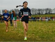 8 March 2025; Anna Creagh of St Angelas Cork competes in the Junior Girls 2,500m during the 123.ie All Ireland Schools Cross Country Championships at Galway Racecourse in Ballybrit, Galway. Photo by Tom Beary/Sportsfile