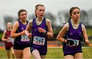 8 March 2025;  Evanna McCreesh competes in the Junior Girls 2,500m during the 123.ie All Ireland Schools Cross Country Championships at Galway Racecourse in Ballybrit, Galway. Photo by Tom Beary/Sportsfile