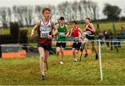 8 March 2025; Daire Beaucroft of St. Ciaran's Community School competes in the Junior Boys 3,500m during the 123.ie All Ireland Schools Cross Country Championships at Galway Racecourse in Ballybrit, Galway. Photo by Tom Beary/Sportsfile