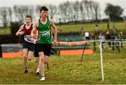 8 March 2025; David Frazer of Calasanctius College Oranmore competes in the Junior Boys 3,500m during the 123.ie All Ireland Schools Cross Country Championships at Galway Racecourse in Ballybrit, Galway. Photo by Tom Beary/Sportsfile