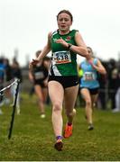 8 March 2025; Emma Brennan of Moyne Community School competes in the Intermediate Girls 3,500m during the 123.ie All Ireland Schools Cross Country Championships at Galway Racecourse in Ballybrit, Galway. Photo by Tom Beary/Sportsfile