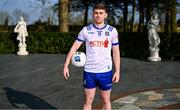 10 March 2025; Mícheál Bannigan of Monaghan poses for a portrait before a media conference at Bective Stud in Balgil, Navan, Meath, ahead of the upcoming Allianz Football League Division 2 match between Meath and Monaghan on Sunday, March 16th. Photo by Piaras Ó Mídheach/Sportsfile