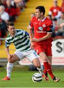 6 October 2013; Aaron Greene, Sligo Rovers, in action against Thomas Stewart, Shamrock Rovers. FAI Ford Cup, Semi-Final, Sligo Rovers v Shamrock Rovers, The Showgrounds, Sligo. Picture credit: David Maher / SPORTSFILE