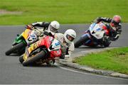 6 October 2013; Joseph Loughlin, Yamaha R6, leads Carl Philips, Yamaha R6, and David Haire, Honda CBR 600, during the Supersport race, Adelaide Masters Series. Mondello Park, Donore, Naas, Co. Kildare. Picture credit: Barry Cregg / SPORTSFILE