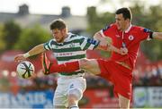 6 October 2013; Ken Oman, Shamrock Rovers, in action against Aaron Greene, Sligo Rovers. FAI Ford Cup, Semi-Final, Sligo Rovers v Shamrock Rovers, The Showgrounds, Sligo. Picture credit: David Maher / SPORTSFILE