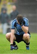 6 October 2013; Kevin Higgins, Western Gaels, shows his disappointment after the game. Roscommon County Senior Club Football Championship Final, St Brigid's v Western Gaels, Dr. Hyde Park, Roscommon. Picture credit: Pat Murphy / SPORTSFILE