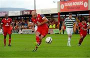 6 October 2013; Alan Keane, Sligo Rovers, scores his side's second goal from the penalty spot. FAI Ford Cup, Semi-Final, Sligo Rovers v Shamrock Rovers, The Showgrounds, Sligo. Picture credit: David Maher / SPORTSFILE