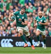 8 March 2025; Caelan Doris of Ireland during the Guinness Six Nations Rugby Championship match between Ireland and France at the Aviva Stadium in Dublin. Photo by David Fitzgerald/Sportsfile