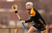 9 March 2025; Antrim goalkeeper Ryan Elliott during the Allianz Hurling League Division 1B match between Antrim and Laois at Corrigan Park in Belfast. Photo by Ramsey Cardy/Sportsfile