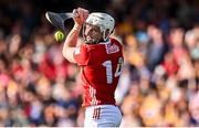 9 March 2025; Patrick Horgan of Cork scores a point from a free during the Allianz Hurling League Division 1A match between Clare and Cork at Zimmer Biomet Páirc Chíosóg in Ennis, Clare. Photo by Piaras Ó Mídheach/Sportsfile