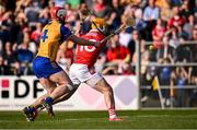 9 March 2025; Declan Dalton of Cork scores his side's second goal during the Allianz Hurling League Division 1A match between Clare and Cork at Zimmer Biomet Páirc Chíosóg in Ennis, Clare. Photo by Piaras Ó Mídheach/Sportsfile