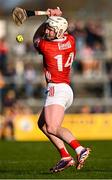 9 March 2025; Patrick Horgan of Cork takes a free during the Allianz Hurling League Division 1A match between Clare and Cork at Zimmer Biomet Páirc Chíosóg in Ennis, Clare. Photo by Piaras Ó Mídheach/Sportsfile