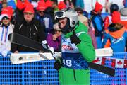 11 March 2025; Clive Healy of Team Ireland, a member of Waterford Special Olympics Club, Waterford City after competing at the Alpine Skiing event during day three of the Turin 2025 Special Olympics World Winter Games in Sestriere, Italy. Photo by Ray McManus/Sportsfile