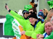 12 March 2025; Team Ireland supporters during day four of the Turin 2025 Special Olympics World Winter Games in Sestriere, Italy. Photo by Ray McManus/Sportsfile