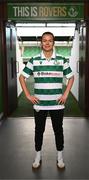 12 March 2025; Shamrock Rovers new signing Ruesha Littlejohn poses for a portrait during her unveiling at Tallaght Stadium in Dublin. Photo by Stephen McCarthy/Sportsfile