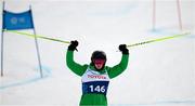 12 March 2025; Donal Brennan of Team Ireland, a member of Kilternan Karvers, Ballinteer, Dublin, who competed in the Intermediate Giant Slalom, Division three, during day four of the Turin 2025 Special Olympics World Winter Games in Sestriere, Italy. Photo by Ray McManus/Sportsfile