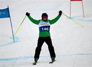 12 March 2025; Donal Brennan of Team Ireland, a member of Kilternan Karvers, Ballinteer, Dublin, who competed in the Intermediate Giant Slalom, Division three, during day four of the Turin 2025 Special Olympics World Winter Games in Sestriere, Italy, Italy. Photo by Ray McManus/Sportsfile