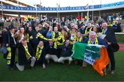 12 March 2025; Bambino Fever Winning Connections celebrate after winning The Weatherbys Champion Bumper on day two of the Cheltenham Racing Festival at Prestbury Park in Cheltenham, England. Photo by Harry Murphy/Sportsfile