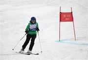 12 March 2025; Lorraine Whelan of Team Ireland, a member of Kilternan Karvers, Delgany, Wicklow, competing in the Intermediate Giant Slalom, Division fifteen, during day four of the Turin 2025 Special Olympics World Winter Games in Sestriere, Italy. Photo by Ray McManus/Sportsfile