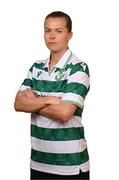 12 March 2025; Shamrock Rovers new signing Ruesha Littlejohn poses for a portrait during her unveiling at Tallaght Stadium in Dublin. Photo by Stephen McCarthy/Sportsfile