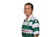 12 March 2025; Shamrock Rovers new signing Ruesha Littlejohn poses for a portrait during her unveiling at Tallaght Stadium in Dublin. Photo by Stephen McCarthy/Sportsfile