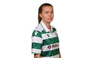 12 March 2025; Shamrock Rovers new signing Ruesha Littlejohn poses for a portrait during her unveiling at Tallaght Stadium in Dublin. Photo by Stephen McCarthy/Sportsfile