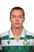 12 March 2025; Shamrock Rovers new signing Ruesha Littlejohn poses for a portrait during her unveiling at Tallaght Stadium in Dublin. Photo by Stephen McCarthy/Sportsfile