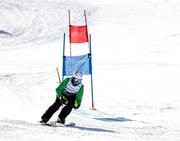 13 March 2025; Caolan McConville of Team Ireland, a member of Skiability Northern Ireland, Aghaghallon, Antrim, during divisioning in Advanced Super G Event during day five of the Turin 2025 Special Olympics World Winter Games in Sestriere, Italy. Photo by Ray McManus/Sportsfile