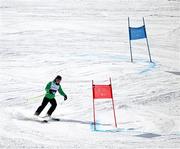 13 March 2025; Donal Brennan of Team Ireland, a member of Kilternan Karvers, Ballinteer, Dublin, during divisioning in the Intermediate Super G Event during day five of the Turin 2025 Special Olympics World Winter Games in Sestriere, Italy. Photo by Ray McManus/Sportsfile