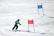 13 March 2025; Donal Brennan of Team Ireland, a member of Kilternan Karvers, Ballinteer, Dublin, during divisioning in the Intermediate Super G Event during day five of the Turin 2025 Special Olympics World Winter Games in Sestriere, Italy. Photo by Ray McManus/Sportsfile