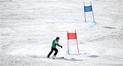 13 March 2025; Donal Brennan of Team Ireland, a member of Kilternan Karvers, Ballinteer, Dublin, during divisioning in the Intermediate Super G Event during day five of the Turin 2025 Special Olympics World Winter Games in Sestriere, Italy. Photo by Ray McManus/Sportsfile