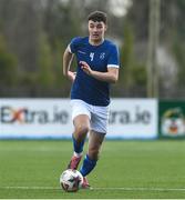 12 March 2025; Cormac Sheahan of Blackrock College during the FAI Schools Dr Tony O'Neill Senior National Cup final match between Blackrock College and Rice College at Athlone Town Stadium in Athlone, Westmeath. Photo by Matt Browne/Sportsfile